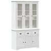 vidaXL Credenza BODO 115,5x43x200,5 cm Legno Massello di Pino Bianco