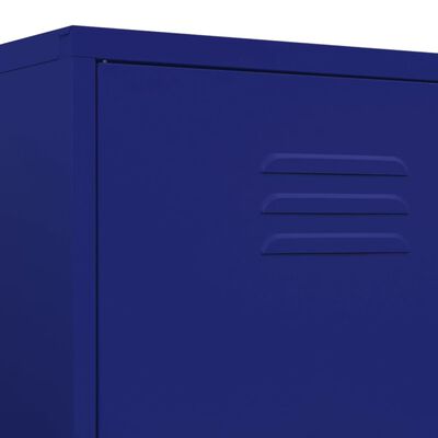 vidaXL Armadio Blu Marino 90x50x180 cm in Acciaio