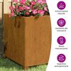 vidaXL Fioriera con Gambe Ruggine 50x50x50 cm Acciaio Corten