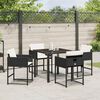 vidaXL Set da Pranzo per Giardino 5 pcs Grigio chiaro Poly Rattan