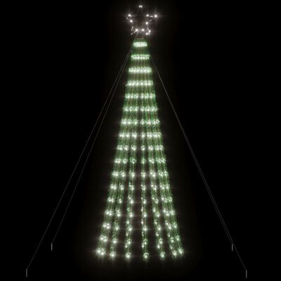 vidaXL Illuminazione Albero Natale a Cono 275LED Bianco Freddo 180cm