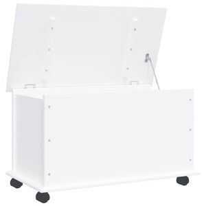 vidaXL Cassapanca con Ruote ALTA Bianca 73x39,5x43 cm Massello di Pino