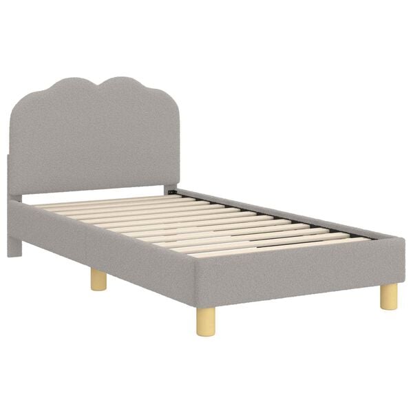 vidaXL Struttura letto bambini con testata Grigio chiaro 80 x 160 cm
