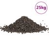 vidaXL Ghiaia di Basalto 25 kg Nera 5-8 mm