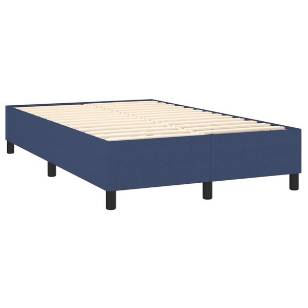 vidaXL Struttura Letto a Rete a Molle Blu 120x200 cm in Tessuto