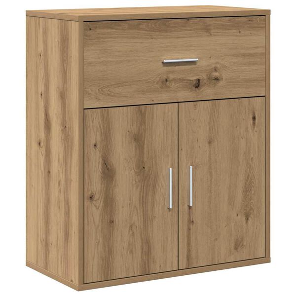 vidaXL Credenza rovere artigianale 60 x 31 x 70 cm Legno multistrato