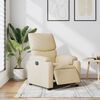 vidaXL Poltrona Elettrica Reclinabile Crema in Tessuto