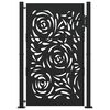 vidaXL Cancello da giardino nero 100x150 cm in acciaio con design a fiamma