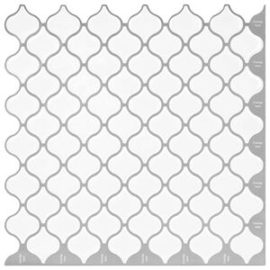 vidaXL Piastrella Lanturn 10 pz Bianco 27 x 27 cm Poliuretano e PET