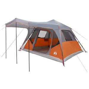 vidaXL Tenda Familiare con tetto Grigio e arancione 305 x 275 x 190 cm