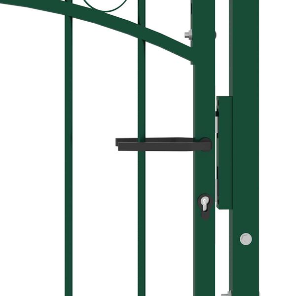 vidaXL Cancello per Recinzione ad Arco in Acciaio 100x86 cm Verde