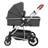 vidaXL Passeggino 3 in 1 Grigio Scuro in Alluminio
