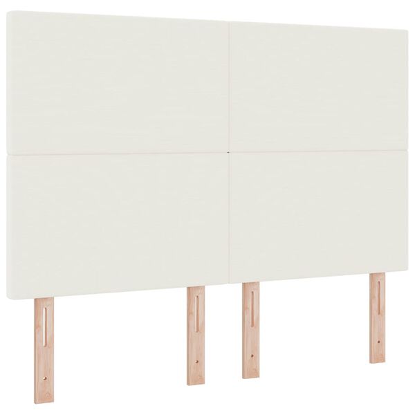 vidaXL Testiera con testiera Crema 144 cm Pelle Sintetica