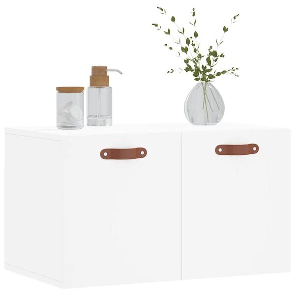 vidaXL Mobile a Parete Bianco 60x36,5x35 cm in Legno Multistrato