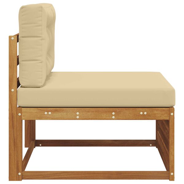 vidaXL Divano centrale da esterno Legno di Acacia Massello Naturale