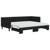 vidaXL Divano Letto Estraibile con Materassi Nero 90x190 cm Velluto