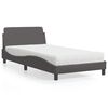 vidaXL Letto con Materasso Dover Grigio 100x200 cm in Similpelle