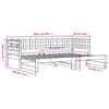 vidaXL Dormeuse Estraibile Nera 2x(90x200) cm Legno Massello di Pino