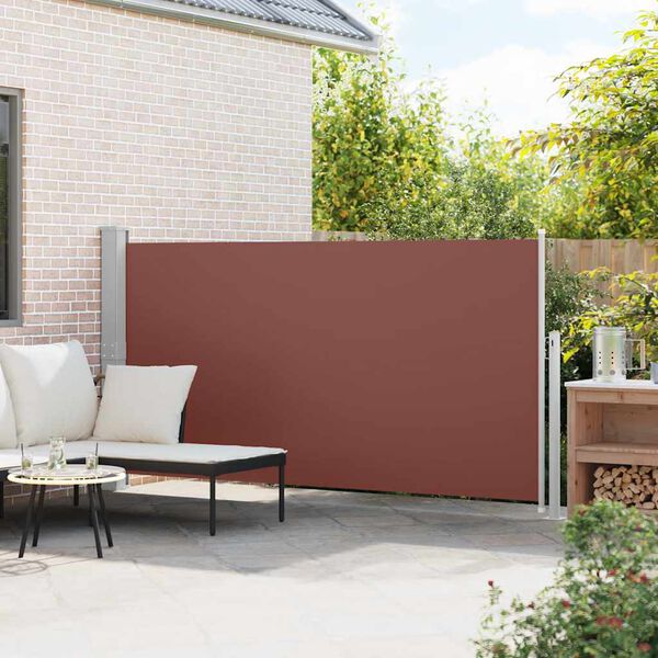 vidaXL Tenda da Sole Laterale Retrattile 160 x 300 cm Marrone