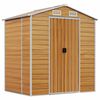 vidaXL Capanno Giardino Marrone Chiaro 191x130x198cm Acciaio Zincato