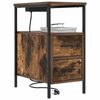 vidaXL Armadio da Notte Rovere fum&eacute; 30 x 48 x 61 cm Legno multistrato