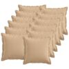 vidaXL Federa 12 pcs HOUTEN Crema 40 x 40 cm Lino