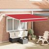 vidaXL Tenda Retrattile Rosso 300 x 250 cm Poliestere e Metallo