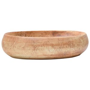 vidaXL Lavabo da Appoggio Marrone Ovale 59x40x15 cm Ceramica