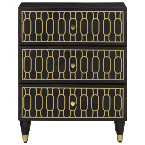 vidaXL Comodino 50x33x60 cm in Legno Massello di Mango