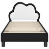 vidaXL Struttura letto bambini con testata Nero 80 x 160 cm PU