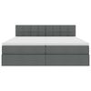 vidaXL Letto con Contenitore Grigio scuro 200 x 200 cm Pelle Sintetica