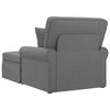 vidaXL Chaise Longe con Gonna Grigio scuro 91 x 157 x 91 cm Tessuto