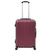 vidaXL Set Trolley a Custodia Rigida 3 pz Rosso Vino in ABS