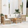 vidaXL Set Divano da Giardino 6 pz con Cuscini Beige in Polyrattan