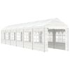 vidaXL Gazebo con Tetto Bianco 13,38x2,28x2,69 m in Polietilene