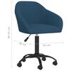 vidaXL Sedie da Pranzo Girevoli 6 pz Blu in Velluto