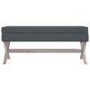 vidaXL Sgabello Portaoggetti Grigio Scuro 110x45x49 cm in Velluto