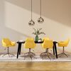 vidaXL Sedie da Pranzo Girevoli 6 pz Gialle in Tessuto