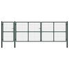 vidaXL Cancello da Giardino in Acciaio 500x150 cm Verde