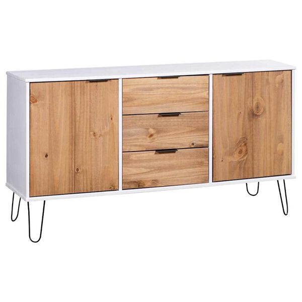 vidaXL Credenza New York 130,6 x 43 x 73,6 cm Legno di pino massello