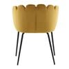 Venture Home Sedia da Pranzo Limhamn Velluto Nero e Giallo
