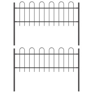 vidaXL Recinzione per Giardino BOXTEL 2 pz 3,4 x 0,6 m Grigio