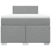 vidaXL Giroletto a Molle con Materasso Grigio Chiaro 120x190cm Tessuto