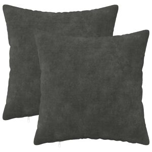 vidaXL Cuscino con cuscino HEERLEN 2 pz Antracite Fleece in microfibra