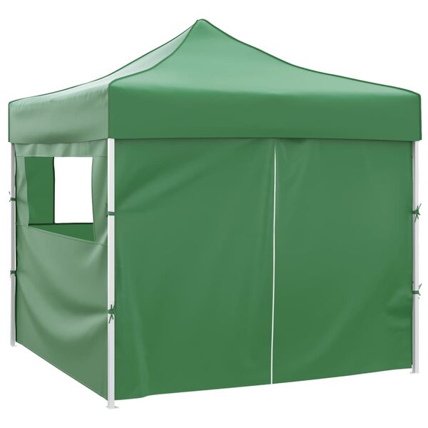 vidaXL Tenda Pieghevole Verde 3 x 3 m con 4 Pareti