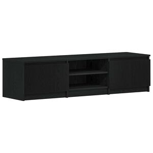 vidaXL Mobile TV Rovere Nero 140x40x36 cm in Legno Multistrato