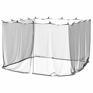 vidaXL Zanzariera per gazebo Rettangolare 220 mesh Nero Poliestere
