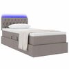 vidaXL Letto con contenitore e LED con led Talpa 90 x 200 cm Tessuto