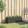 vidaXL Fioriera da Giardino con 3 Vasi Nera 105x30x32 cm in Polyrattan
