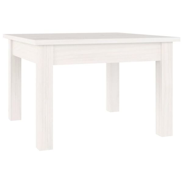 vidaXL Tavolino da Salotto Bianco 45x45x30 cm Legno Massello di Pino